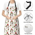thumbnail image 6 of Pofeuu Merry Christmas Santa Print Waterproof Apron with Pockets Adjustable Cooking Aprons Kitchen Bib for Baking Household Cleaning, 6 of 8