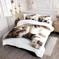 thumbnail image 2 of Gato Twin Funda Nórdica Kawaii Gatos Funda de Edredón Mascotas Juego de Cama Cats Lover, 2 of 6