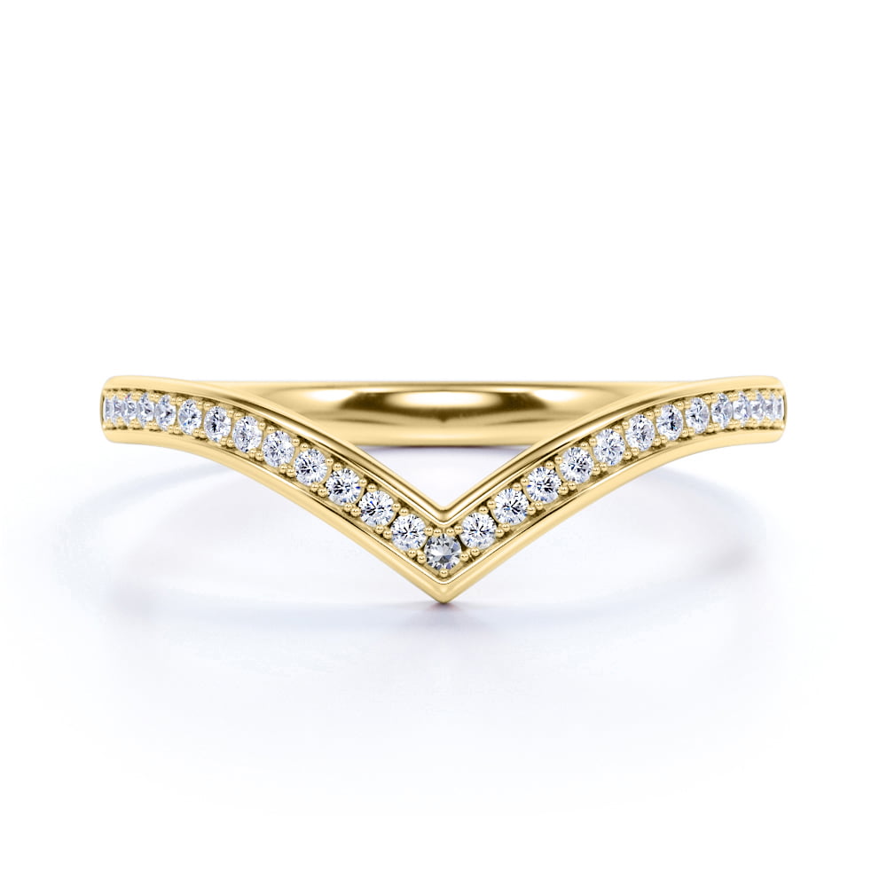 18K Gold Round Cut Diamond Ladies Triangle Shape Stud Earrings 1/5 CT ctw Dazzlingrock Collection 0.20 Carat