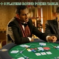 thumbnail image 4 of Homhum Round Folding Poker Table for 8 Players, Texas Holdem Game Table Foldable, Green, 4 of 8