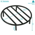 thumbnail image 4 of Sunnydaze Grille Ronde de Foyer en Acier Robuste de 12 Pouces - pour Foyers Extérieurs - Noir, 4 of 6