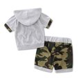 thumbnail image 2 of Infant Baby Boy Camouflage Hoodie Top and Pants Outfit (Short Sleeve, 70/ 3-6 Months), 2 of 4