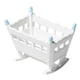 thumbnail image 3 of 2026 1:12 Scale Dollhouse Cradle Furniture Miniature Kids Play Toys White Pink, 3 of 5