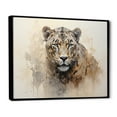 thumbnail image 2 of Designart "Wild Elegance In Minimalist Panther Form IV" Animals Panther Floater Framed Canvas Wall Art, 2 of 5