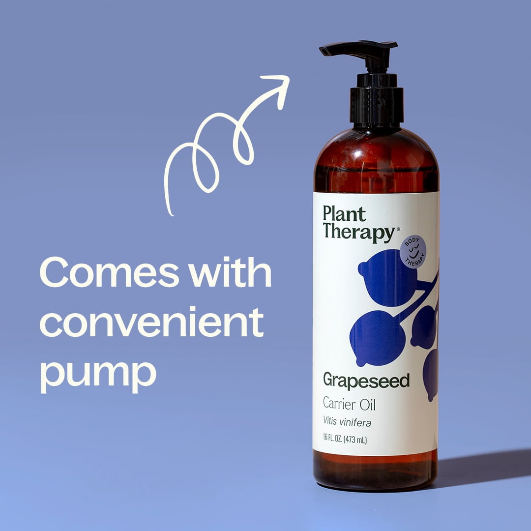Plant Therapy Grapeseed Carrier Oil 16 oz Base Oil for Aromatherapy, Essential Oil or Massage use