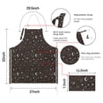 thumbnail image 7 of Brown Star Moon Constellation Pattern Apron-Garden Aprons for Women with Pockets-Cotton Linen Waterproof Kitchen Cooking Gardening Aprons Adjustable for Kitchen,Cooking,BBQ and Salon 33x27 Inch, 7 of 7