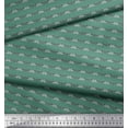 thumbnail image 3 of Soimoi Green Poly Georgette Fabric Triangle Art Geometric Print Fabric by the Yard 42 Inch Wide, 3 of 3