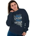 thumbnail image 5 of Soul Savior Jesus Christ Christian Women Crewneck Sweatshirt Brisco Brands S, 5 of 6