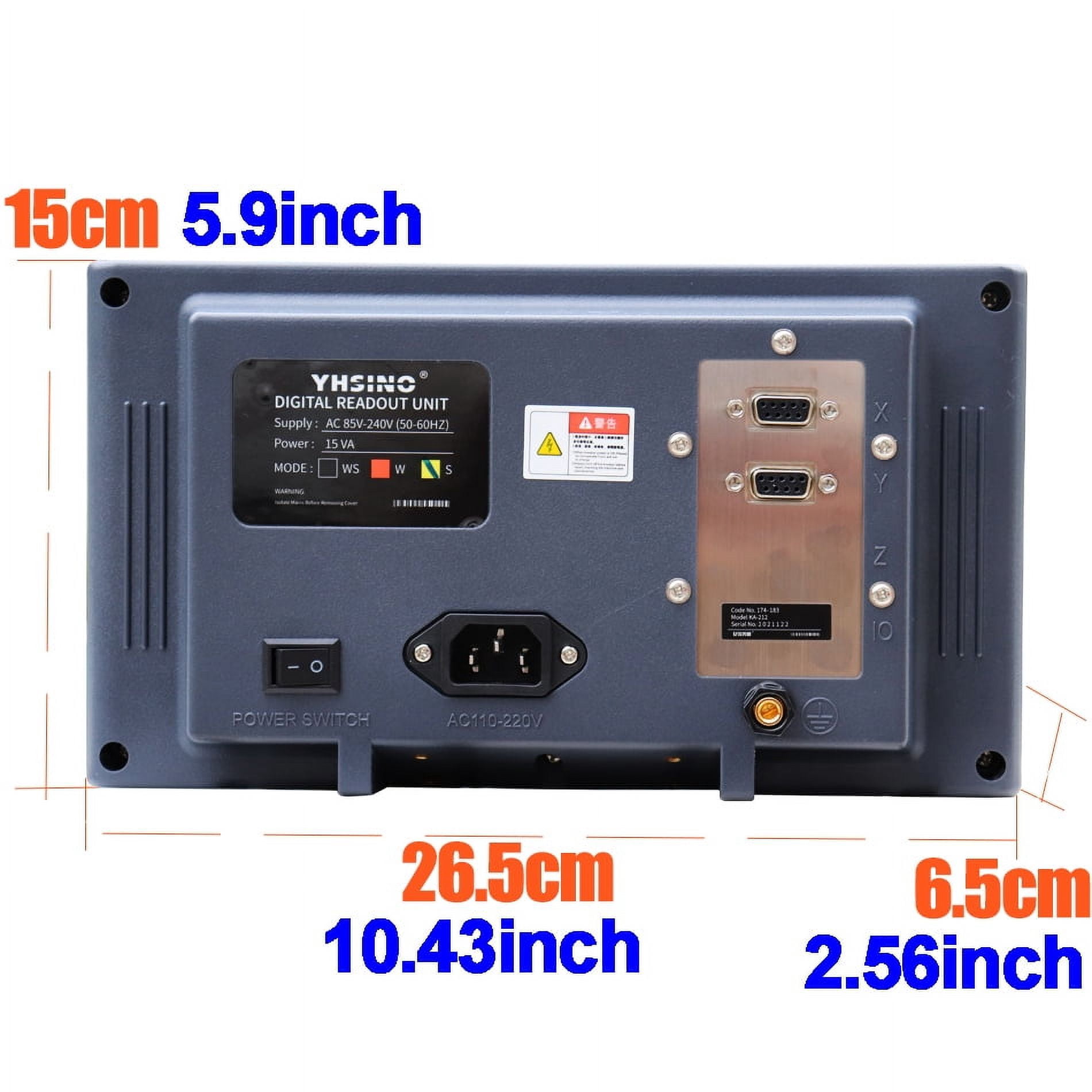 2 Axis Dro Set Digital Readout Kit With Linear Scales 5U 5V TTL DB9