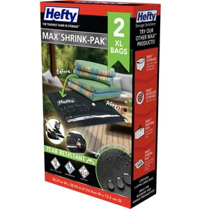 Hefty MAX Shrink-Pak Vacuum Compression Bags, 2-Pack XL