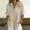 Beige, variant on Endives Women's Linen Shirt Short Sleeve Shirt Collared Blouse for Women Casual Button Down Shirt Beach Vacation Outfits Hawaiian Shirt for Women Beige M