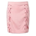 thumbnail image 2 of corta de con cordones de cinturo para mujer ajustado de línea A Multicolor Pink XL BLESIY mini falda para mujer, 2 of 8