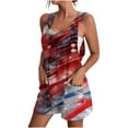 thumbnail image 2 of SELONE Independence Day Rompers for Women Long Pant Plus Size with Pockets Holiday Wear Red M, 2 of 5