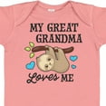 thumbnail image 4 of Inktastic My Great Grandma Loves Me with Sloth and Hearts Boys or Girls Baby Bodysuit, 4 of 5