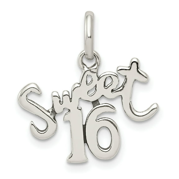 925 Sterling Silver Sweet 16 Charm Pendant