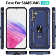 thumbnail image 7 of Grade Drop Impact for Samsung Galaxy A54 5G Case 360 Metal Rotating Ring Kickstand Holder  Heavy Duty Shockproof Case for Galaxy A54 5G Phone Case (Blue), 7 of 7