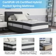 thumbnail image 5 of Emma + Oliver 12 Inch CertiPUR-US Certified Hybrid Pocket Spring Mattress, Twin Mattress in a Box - Premium Mattress, 5 of 14