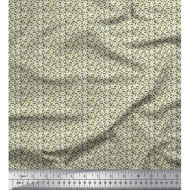 Soimoi Poly Georgette Fabric Artistic Floral Shirting Print Fabric by Yard 42 Inch Wide