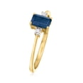 thumbnail image 3 of Ross-Simons 0.50 Carat Sapphire Ring With Diamond Accents in 10kt Yellow Gold, Women's, Adult, 3 of 7