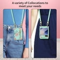 thumbnail image 6 of Allytechgroup Floral Series Galaxy Z Flip 4 Case Wallet - Fashionable Phone Case for Samsung Galaxy Z Flip 4 with Card Slots and Crossbody Shoulder Strap, Green, 6 of 12