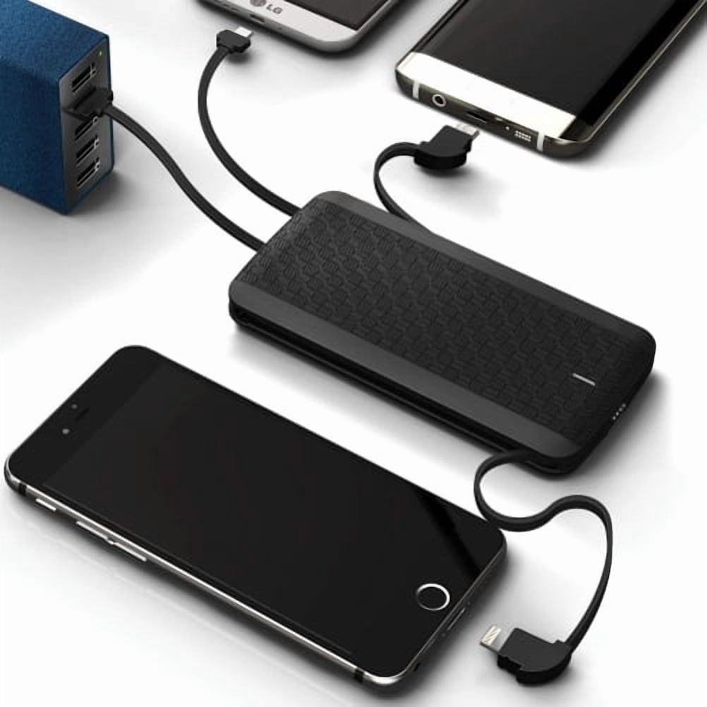 Charger 8000mAh Power Bank for Google Pixel 5a 5G Phone - Backup Battery Portable Built-in Cables All-in-One Slim External N8P