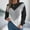 Gray, variant on Aobny Cable Knit Fall Sweaters Crew Neck Long Sleeve Knitted Orange Pullover Women Color Block Sweaters Women,S