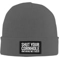 thumbnail image 1 of Shut Your Cornhole Bonnet Tricoté Femmes Hommes Bonnet d'Hiver Chaud, 1 of 7