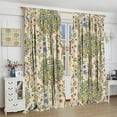 thumbnail image 4 of William Morris Bedroom Window Curtains,Vintage Birds Owl Flowers Middle Ages Style Rod Pocket Windows Drapes for Bathroom Living Room Kitchen Home Decor,Set of 2 Panel W52xL84in, 4 of 6