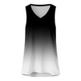 thumbnail image 4 of Fshinging Summer Gradient Patchwork Sleeveless Shirts Women's Loose Casual Tank Tops Sexy V Neck Vest Top 2025, 4 of 4