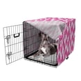 thumbnail image 5 of Feathers Dog Crate Cover, Romantic Silhouettes Ornamental Element Bird Feathers Demonstration, Easy to Use Pet Kennel Cover Small Dogs Puppies Kittens, 7 Sizes, Hot Pink Pale Pink, by Ambesonne, 5 of 6