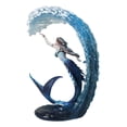 thumbnail image 2 of Fantasy Water Elemental Sea Mermaid Sorceress Riding Ocean Waves Figurine, 2 of 11