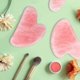 thumbnail image 3 of Gua Sha Massage Tool Rose Quartz Jade GuaSha Facial Tool, Gua-Sha Stone for Neck Body SPA Acupressure Scraping, 3 of 4