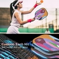 thumbnail image 4 of Pickleball Paddles Set Of 2 + 4 Balls + Bag, Fiberglass Lightweight Rackets, For Women & Men (Orange), 4 of 5