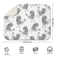 thumbnail image 2 of Chicken Coop Drying Mat - 3-Layer Microfiber Dish Drying Pad - Farmhouse Rustic Rooster and Floral Pattern Heat Resistant Mat, 2 of 4