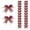 Beige/Burgundy, variant on 4 Inch Mini Burlap Bows for Crafts Handmade Bow Knot Pre-Tied Bowknot Beige/Brown, 24 Pcs