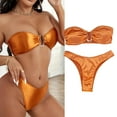 thumbnail image 2 of ZPAQI Womens Two Piece Bandeau Swimsuits Sexy U-ring High Cut Bikini Bathing Suit, 2 of 20