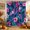 Indigo, Magenta, variant on Tropical Plants Shower Curtain, Waterproof Shower Curtains for Bathroom, Summer Floral Monstera Palm Leaf Vintage Washable Fabric Bathtub Curtain Set Bath Decor with 12 Hooks Long 72"x84"