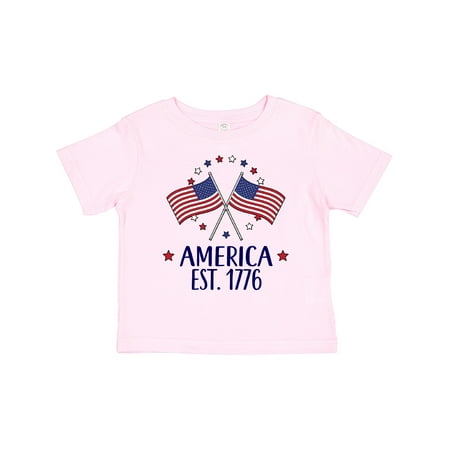

Inktastic America Est 1776 4th of July Gift Toddler Boy or Toddler Girl T-Shirt