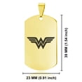 thumbnail image 2 of Stainless Steel Wonder Woman Dog Tag Keychain Circle Ring, 2 of 2
