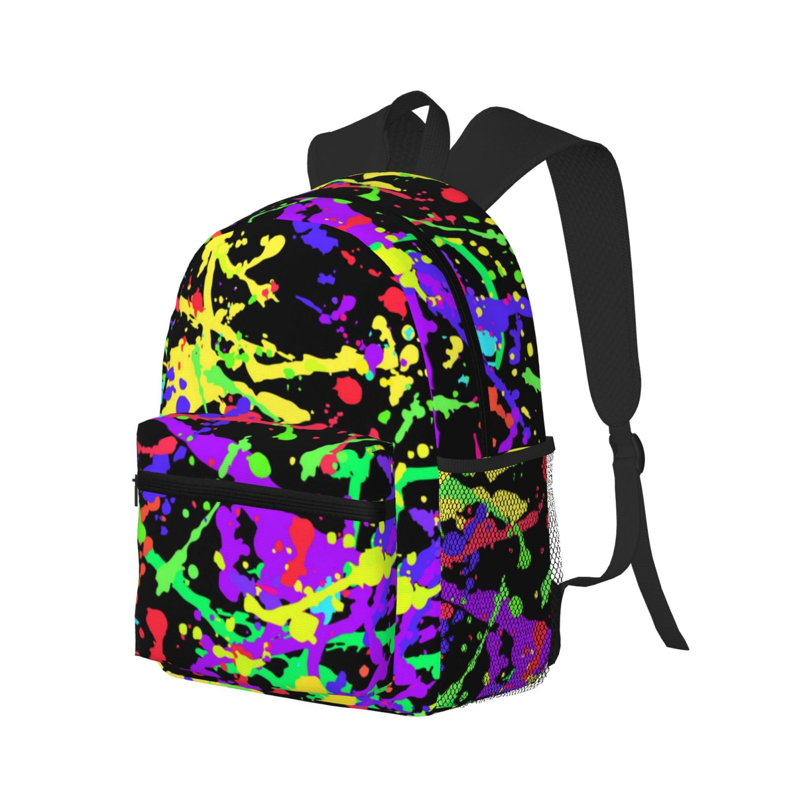 ★LOTSYOU★ lotsyouNostalgia Backpack Stripe PWTI5BAW530ONY Glow in Dark Splatter Neon Backpack Casual Bookbag