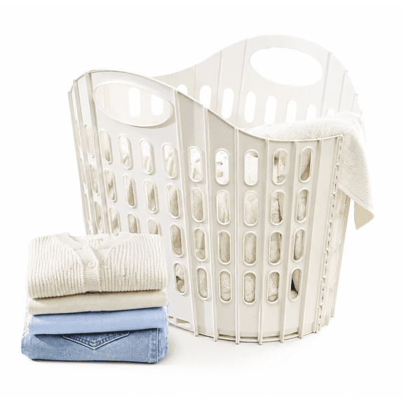Saierfour Foldable Dirty Clothes Hamper, Wall-Mounted Laundry Basket with Lid, Space-Saving Hanging Storage Organizer for Bathroom, Toilet & Dorm,S