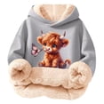 thumbnail image 2 of YMNXA Big Girls Boys Hoodies Long Sleeve Cartoon Animal Print Plush Warm Thickened Comfortable Sweatshirt For Daily Wear Gy1 7-8 Years, 2 of 5