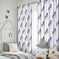 thumbnail image 5 of Blackout Kids Curtains,Watercolor Unicorn Pattern Childrens Insulated Curtains Set Of 2,Bedroom Essentials,Toddler Room Decor 52"x84", 5 of 5