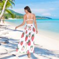 thumbnail image 7 of FORMRS Womens Beach Sarong Semi-Sheer Bikini Wrap Skirt Swimsuit Cover-ups, Strawberry, 7 of 7