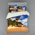 thumbnail image 2 of Ambesonne Tropical Bedding Set 3 Pcs, Serenity Nature Green, Twin, Green Brown, 2 of 3