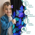 thumbnail image 3 of Blackout Kids Curtains,Butterfly Blue Purple Wing Pattern Childrens Insulated Curtains Set Of 2,Bedroom Essentials,Toddler Room Decor 52"x84", 3 of 5