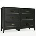 thumbnail image 6 of Lofka Black 6 Drawer Dresser with Metal Handle for Bedroom Living Room, 6 of 8