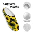 thumbnail image 5 of Lsque Sunflowers In Vintage Pattern Womens Comfort Cotton on Scuff With Memory Foam and Anti-skid Sole Slipper-37/38, 5 of 7