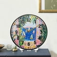 thumbnail image 4 of Yayeee Wall Clock Battery Operated 9.5" Silent Quartz Non-Ticking for Living Room Decor, Yellow Seaside, 4 of 8