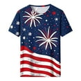 thumbnail image 4 of VKOYWKM American Flag Shirt for Women 4th of July Independence Day T Shirts Star Stripe Graphic Tees Crew Neck Loose Fit Short Sleeve Memorial Day Gifts T-Shirts, 4 of 5